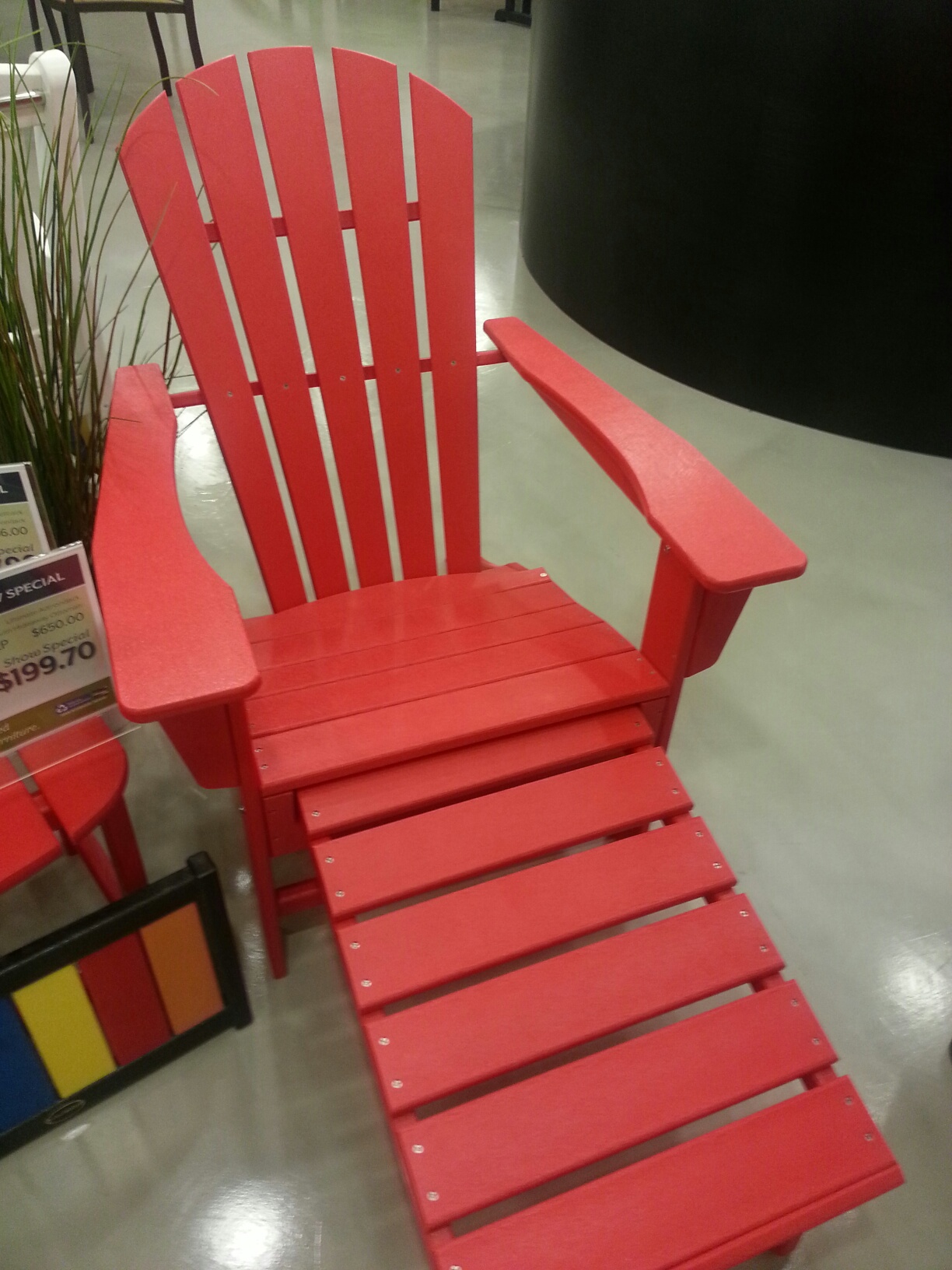 sale on polywood adirondack chair with ottoman - bay